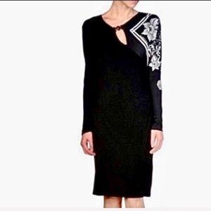 Roberto Cavalli Orchid Print Asymmetrical Dress